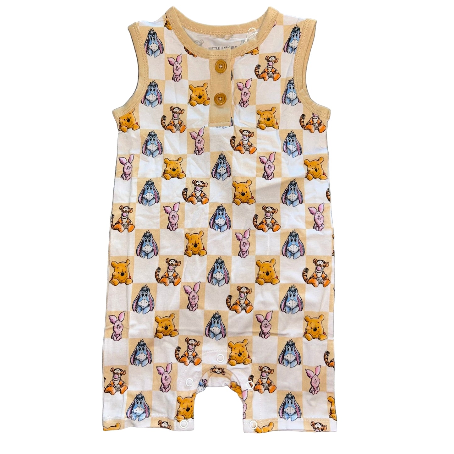 Pooh Blocks Sleeveless Shorty Romper