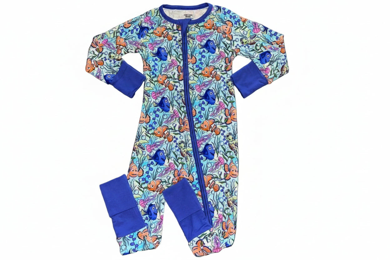 Shark Food (Royal Blue) Convertible Zippy