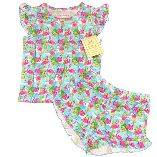 Let's Flamingle Flutter Sleeve and Shorts Set