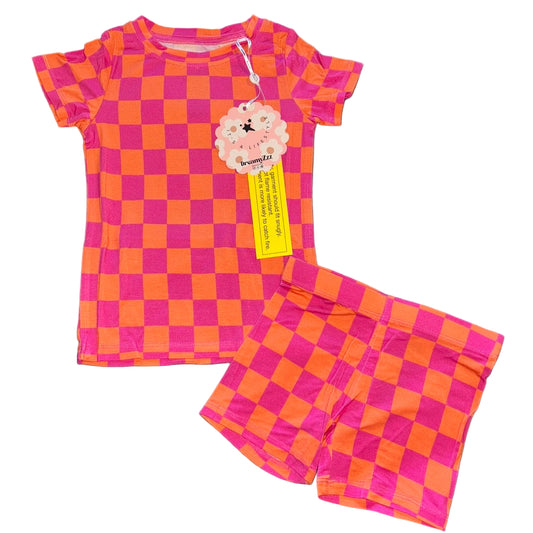 Neon Dreams Checkers Shorts Set