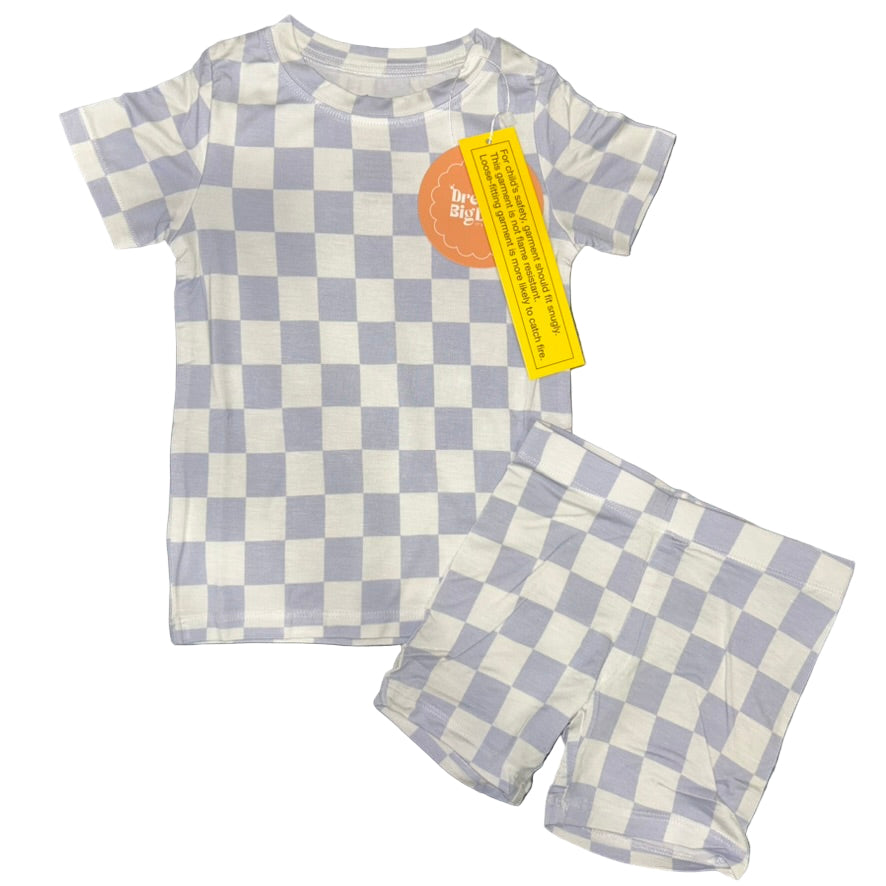 Cloudy Checkers Shorts Set