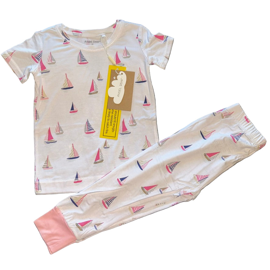 Sailboats - Pink Short Sleeve Set