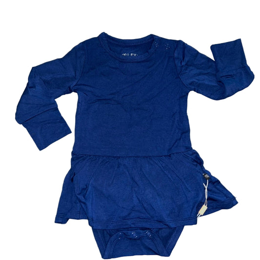 Navy Bodysuit Twirl Dress