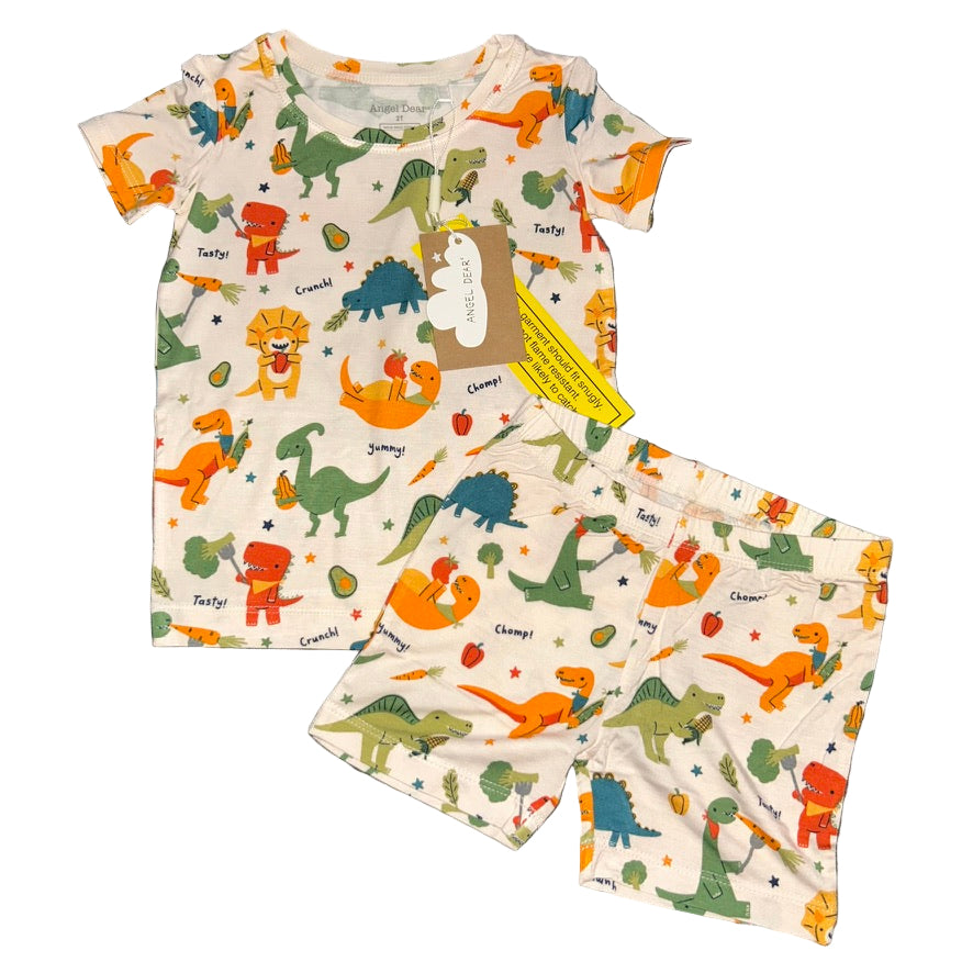 Veggie Dinos Shorts Set