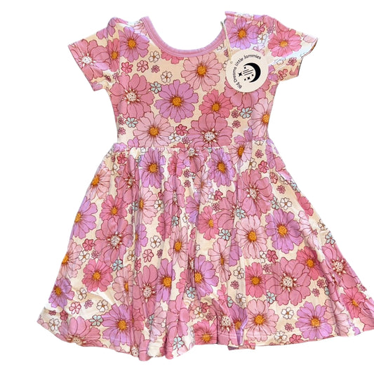 Powerful in Pink Short Sleeve Twirl Dress