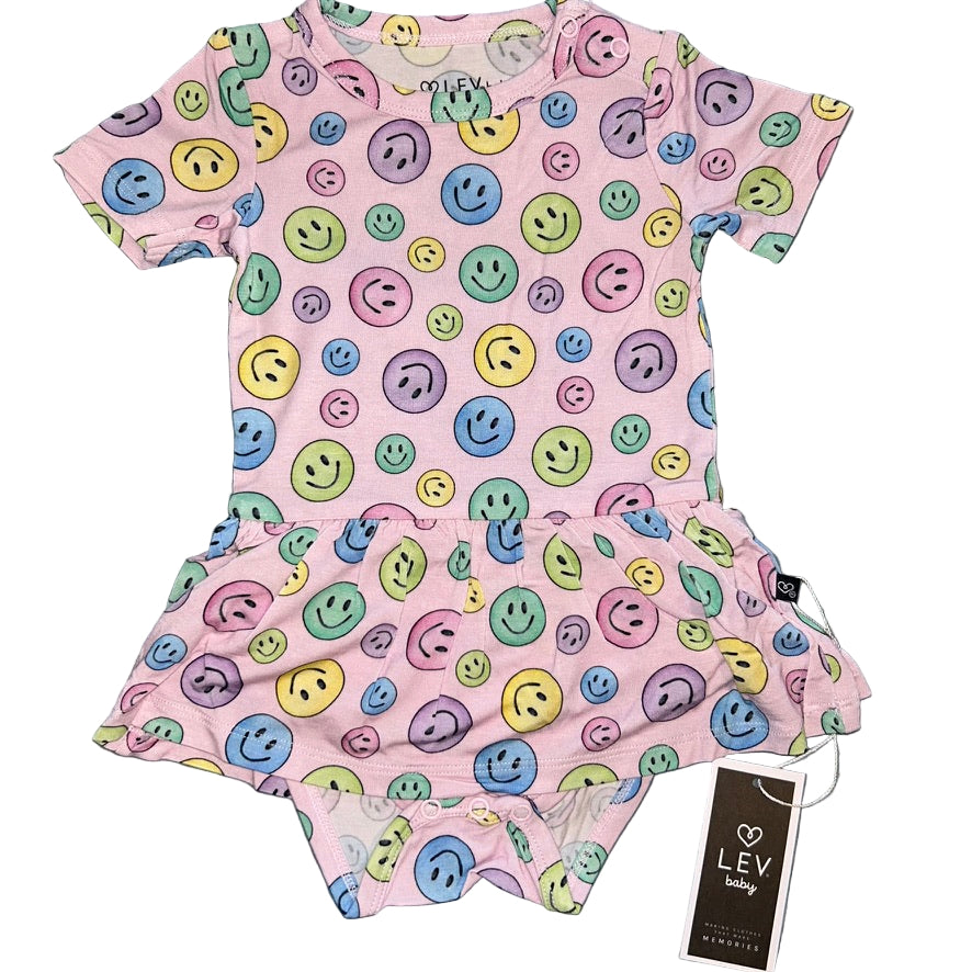 Smiley Bodysuit Twirl Dress