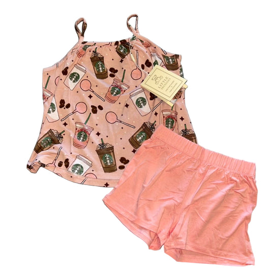 Pink Drink Tank Top and Shorts Set
