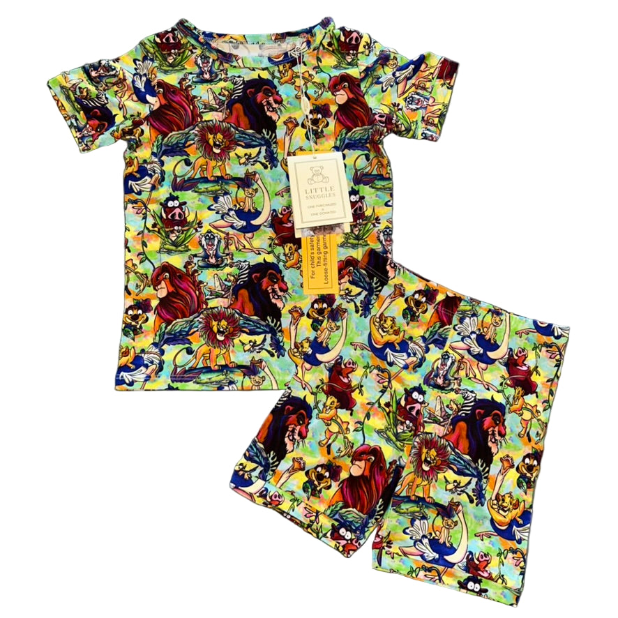 Lions Play Shorts Set