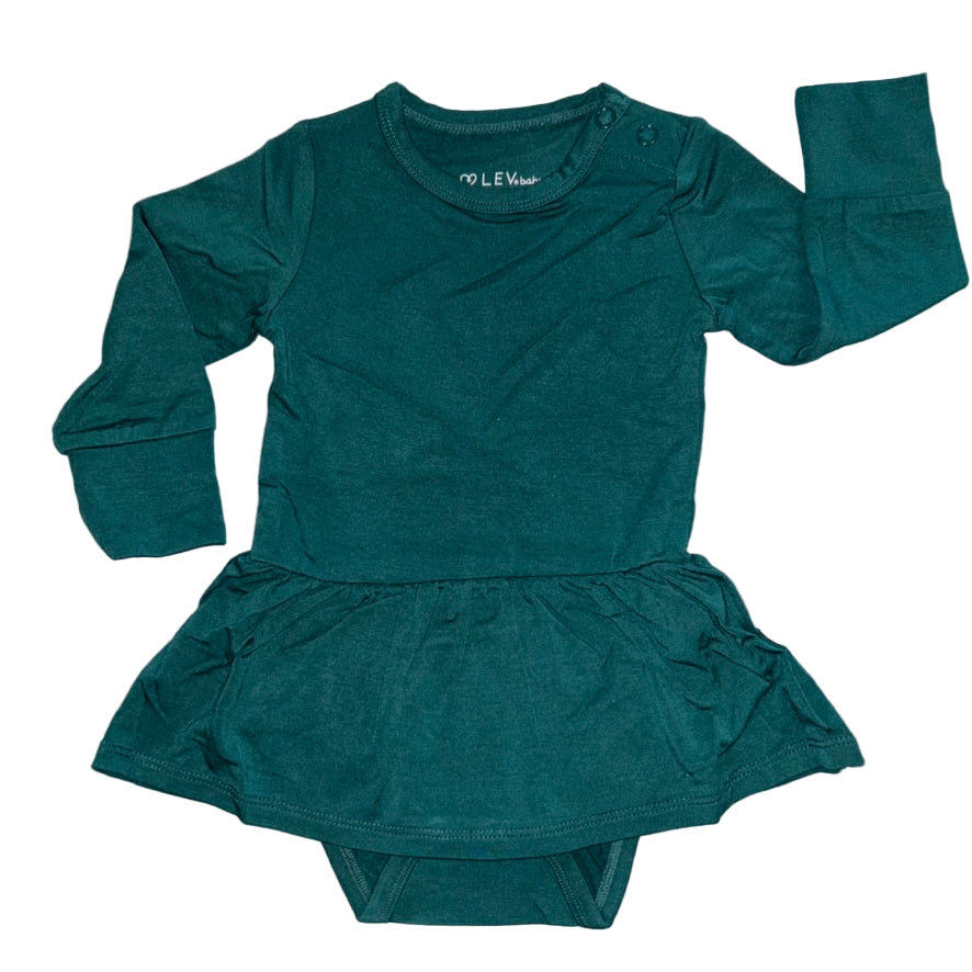 Evergreen Bodysuit Twirl Dress