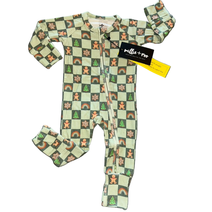 Christmas Check Ribbed Convertible Zippy