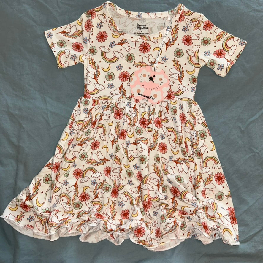 Enchanted Dreams Short Sleeve Twirl Dress
