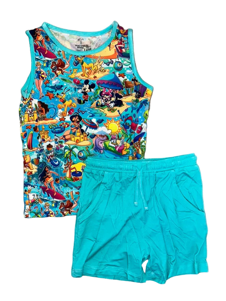 Beach Days Tank Top Daywear Shorts Set