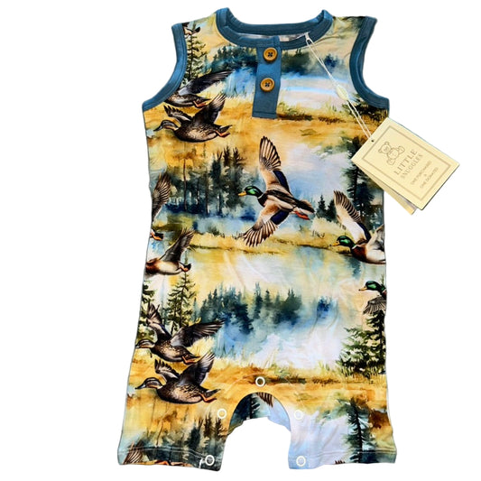 In Flight Sleeveless Shorty Romper