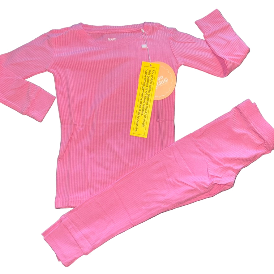 Bubblegum Ribbed Long Sleeve Set