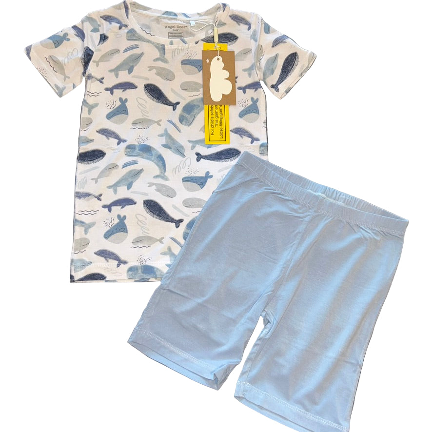 Blue Whales Shorts Set