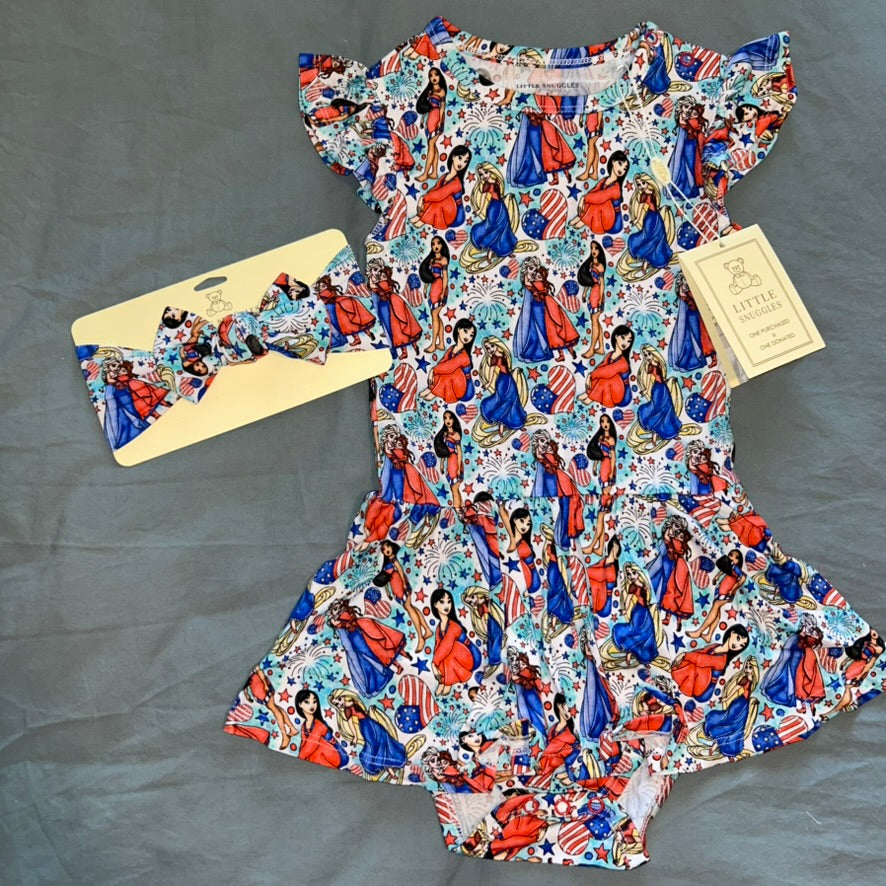 American Princess Bodysuit Twirl Dress