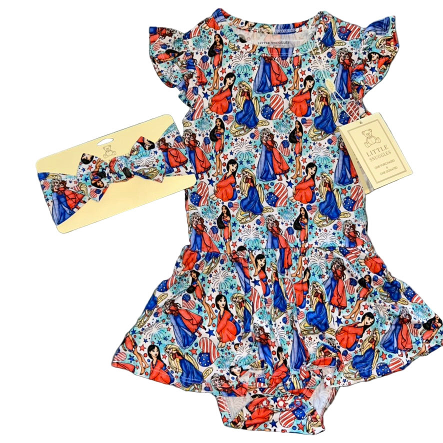 American Princess Bodysuit Twirl Dress
