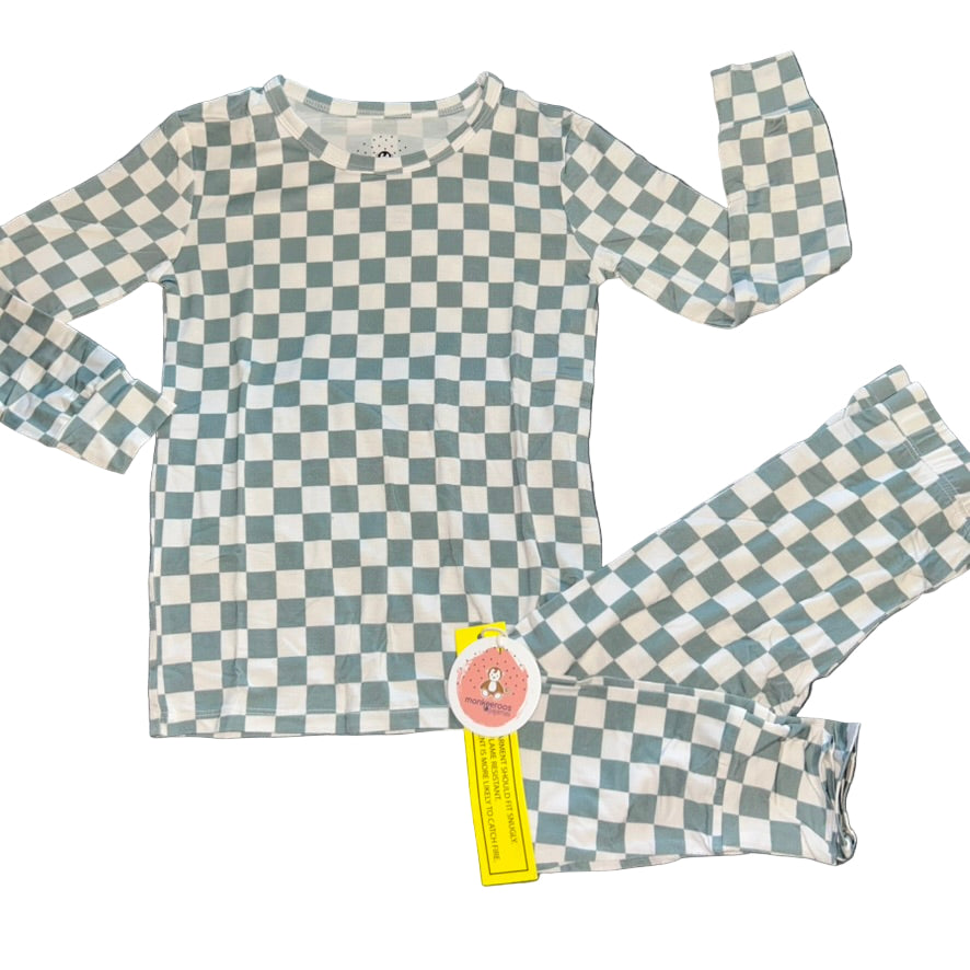 Teal Checks Long Sleeve Set