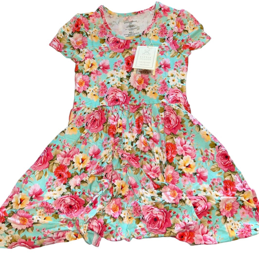 Precious Petals Short Sleeve Twirl Dress