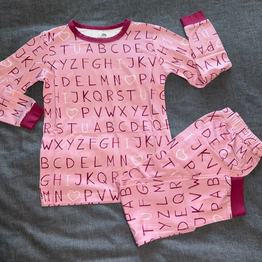 I <3 U ABC Berry Long Sleeve Set