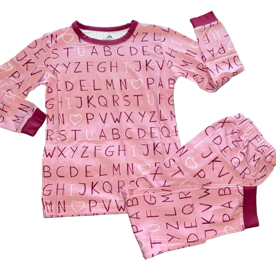 I <3 U ABC Berry Long Sleeve Set