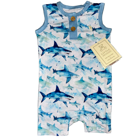 Shark Attack Sleeveless Shorty Romper