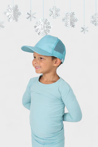 Hazy Blue Ribbed Long Sleeve Set