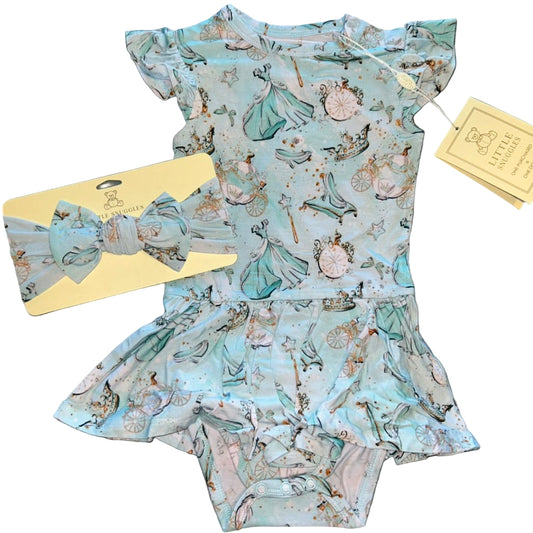 Glass Slippers Bodysuit Twirl Dress