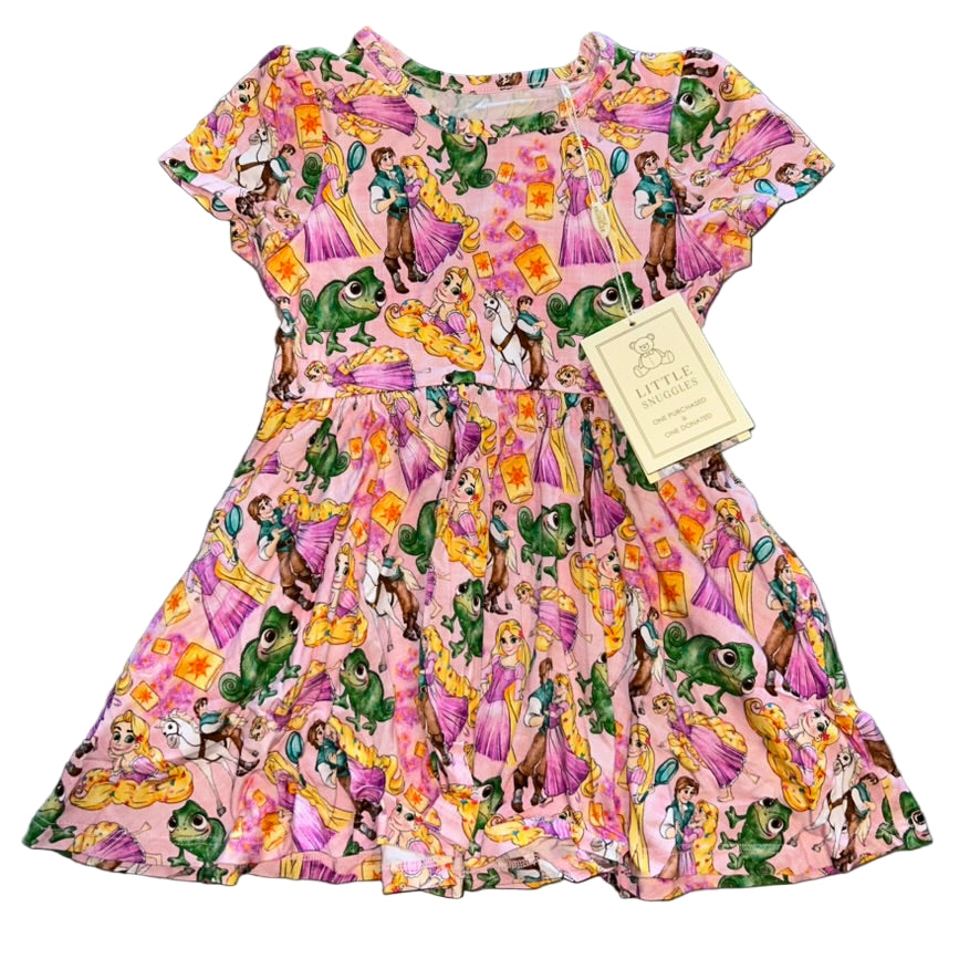 Tangled Love Short Sleeve Twirl Dress