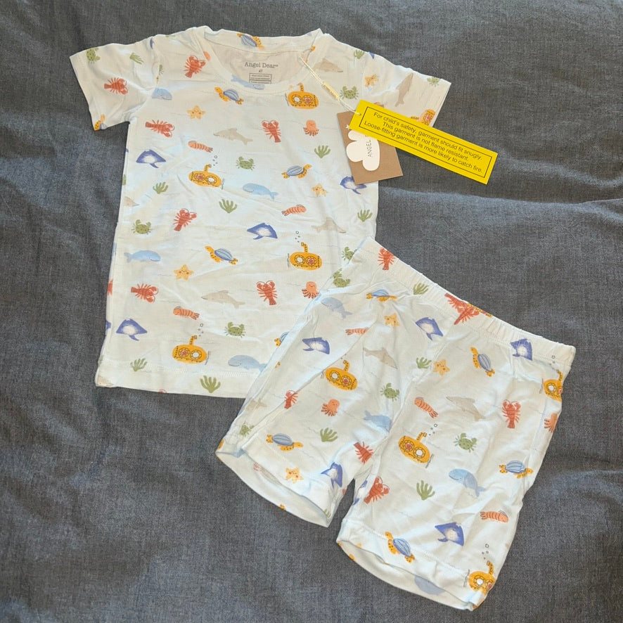 Inky Ocean Shorts Set