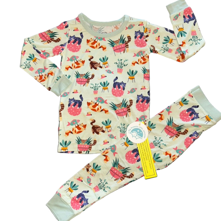 Felines & Ferns Long Sleeve Set