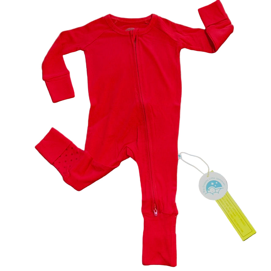 Crimson (Red) Ribbed Convertible Zippy
