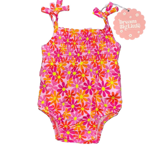 Petal Power Smocked Bubble Romper
