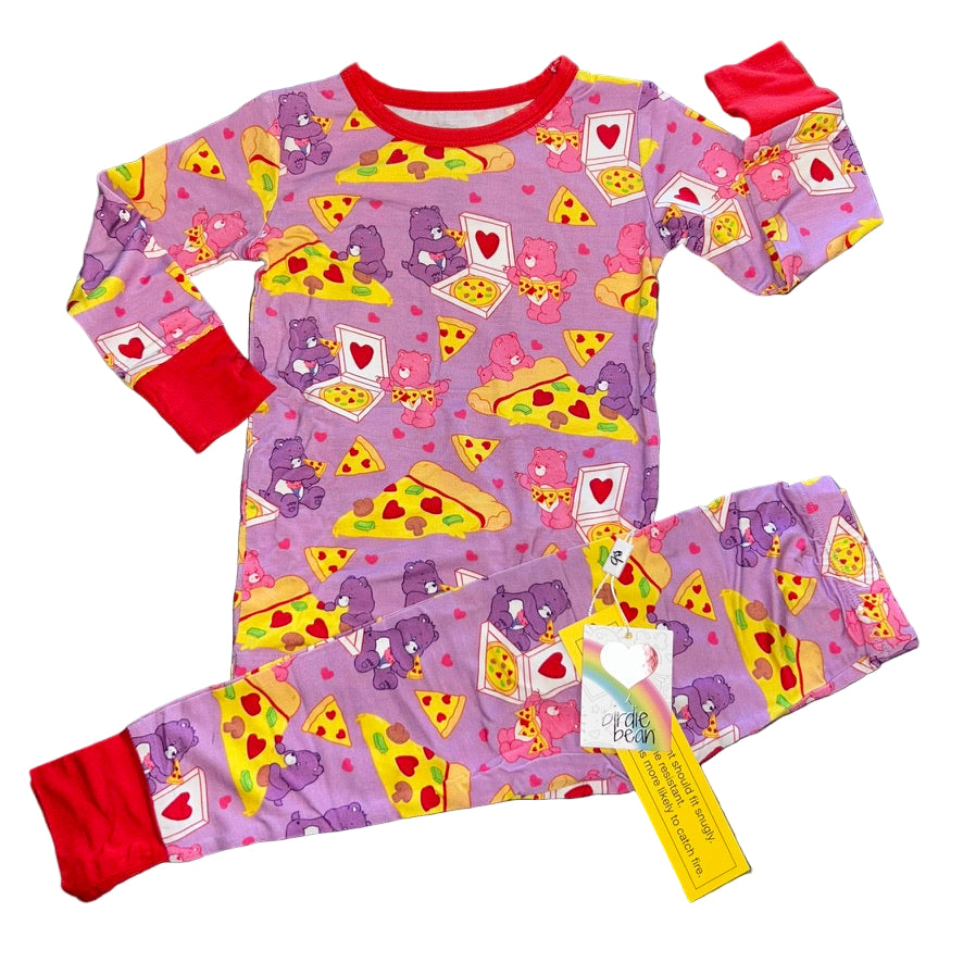 Care Bears Pizza Valentine Long Sleeve Set