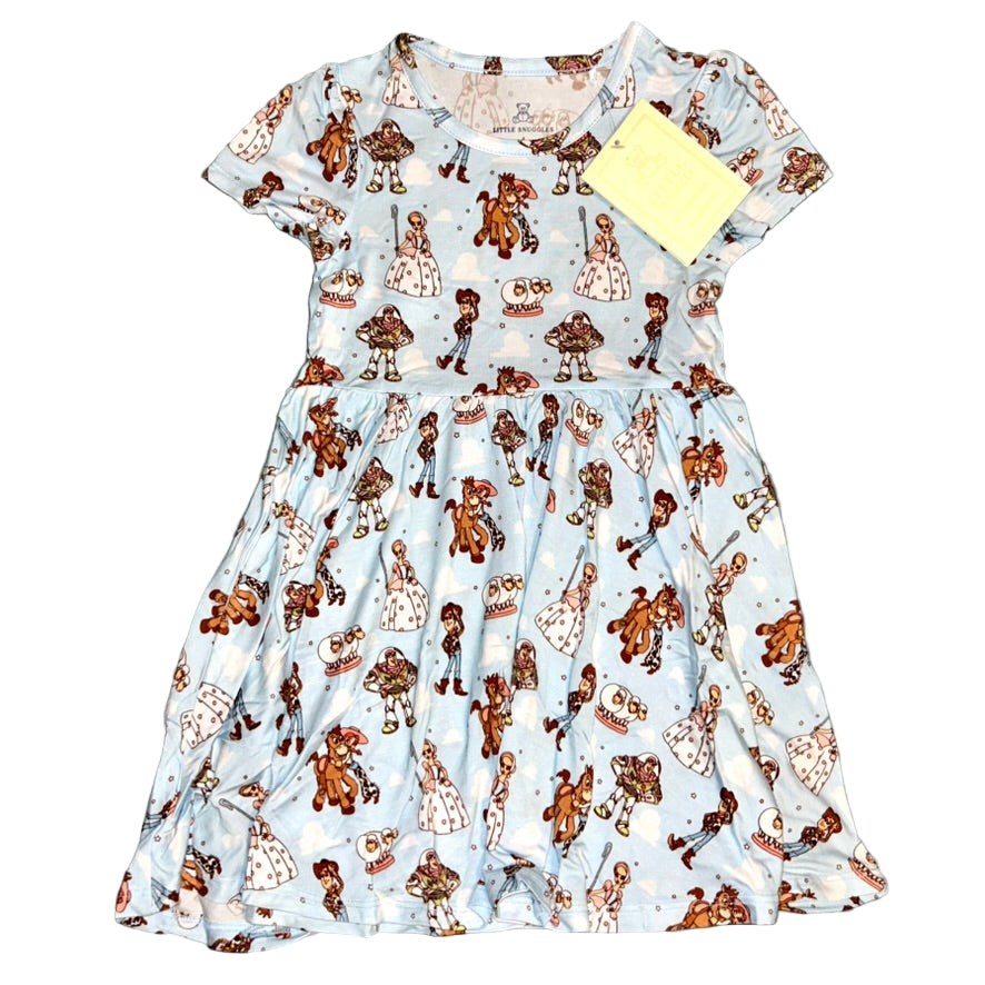 You've Got A Friend Short Sleeve Twirl Dress