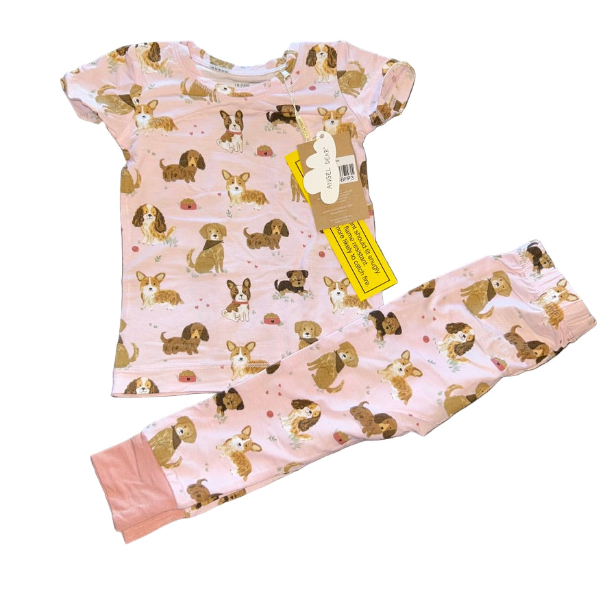 Best Friend Dogs - Pink Short Sleeve Set
