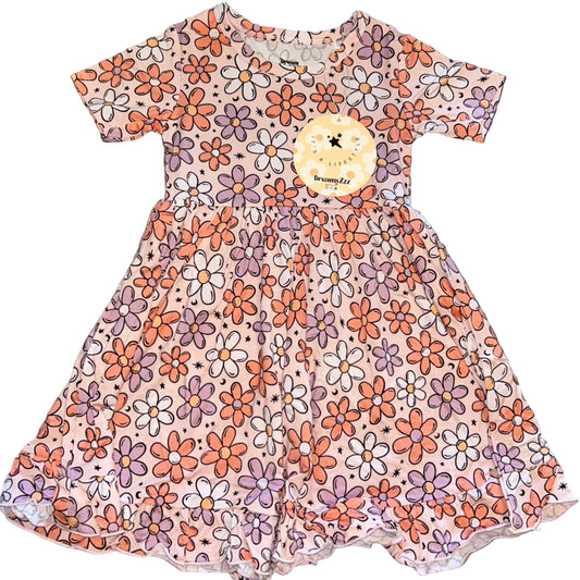 Full Bloom Short Sleeve Twirl Dress