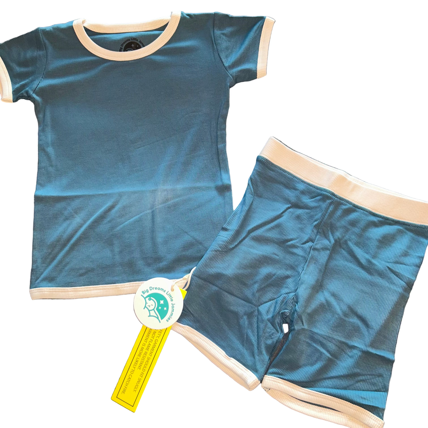 Cadet (Blue) Ribbed Shorts Set