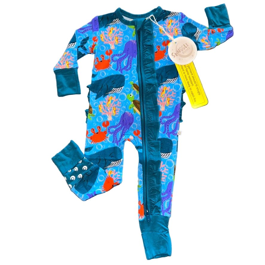 Ocean Ruffled Convertible Zippy