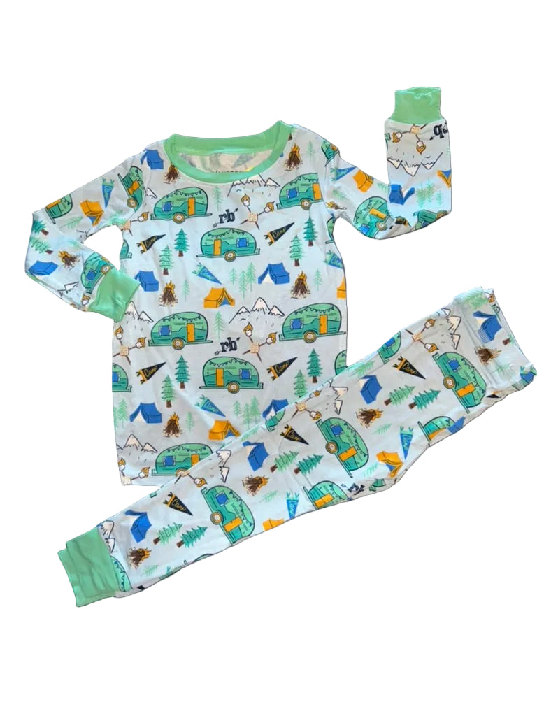 Blue Campfire Crew Long Sleeve Set