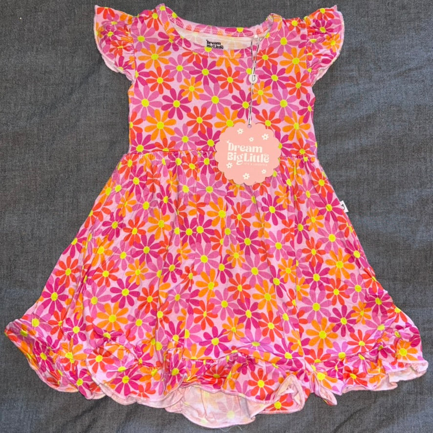 Petal Power Short Sleeve Twirl Dress