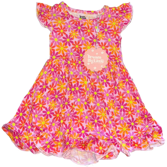 Petal Power Short Sleeve Twirl Dress