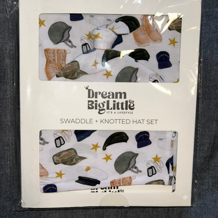 Thank You For Your Service Bamboo Swaddle and Hat Set