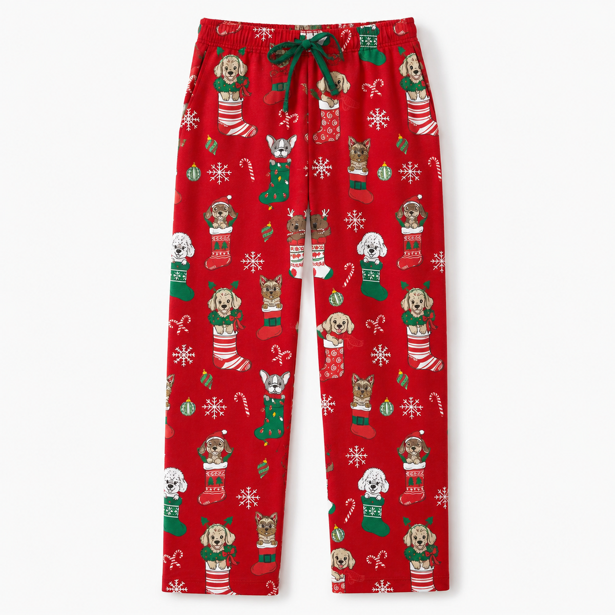 Christmas Stocking Puppers Adult Unisex Pajama Pants