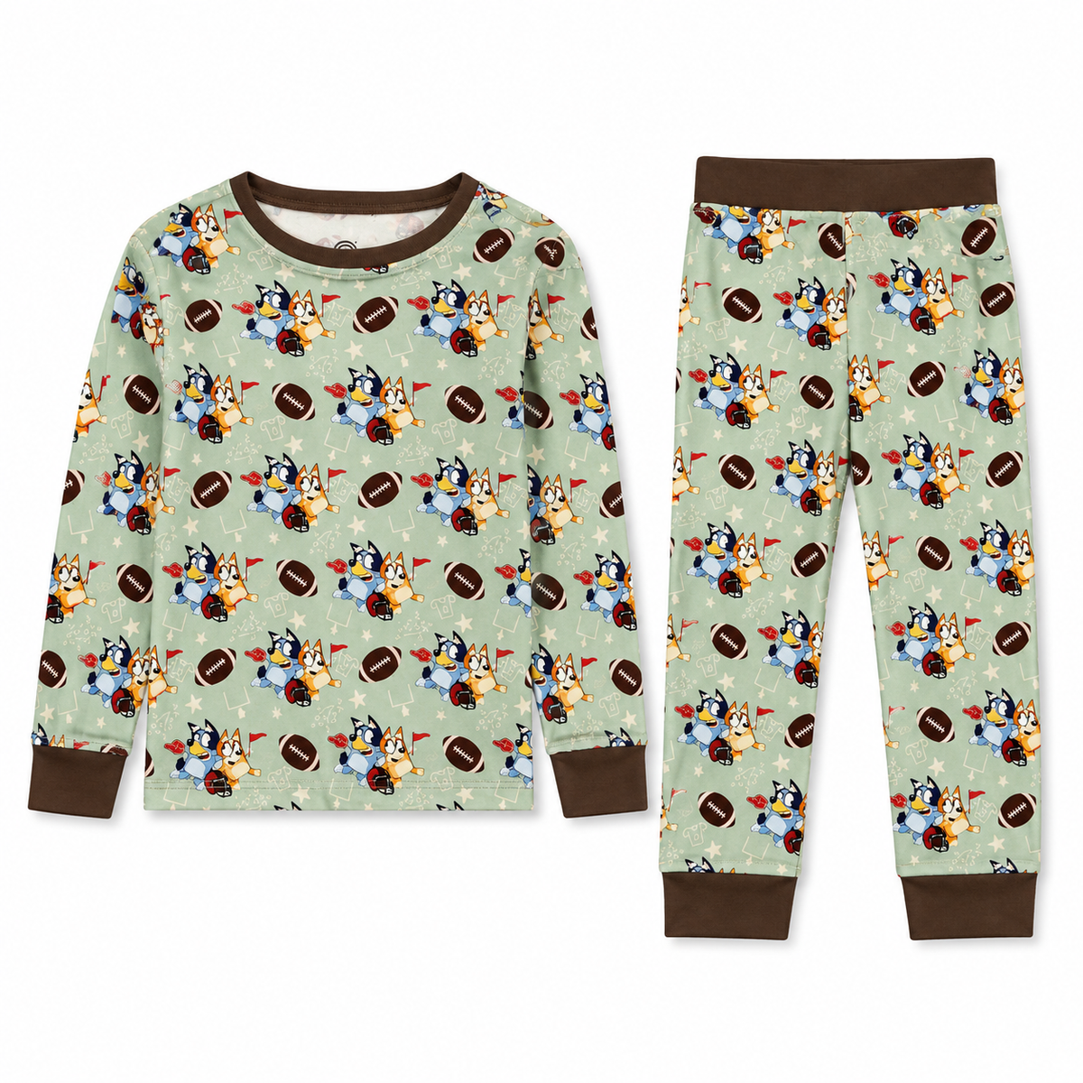 Blue Dogs Football Long Sleeve Set
