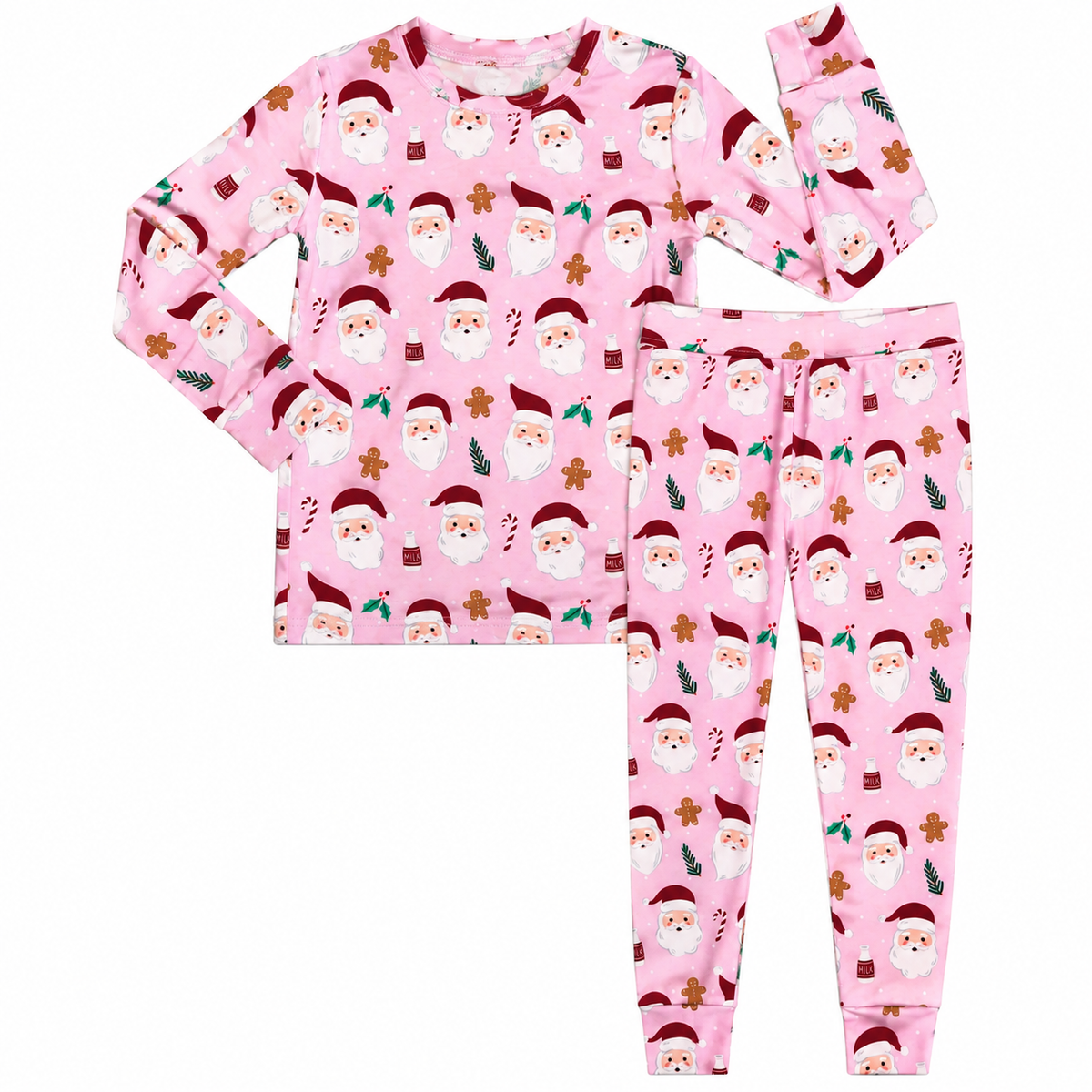 Pink Santa Long Sleeve Set