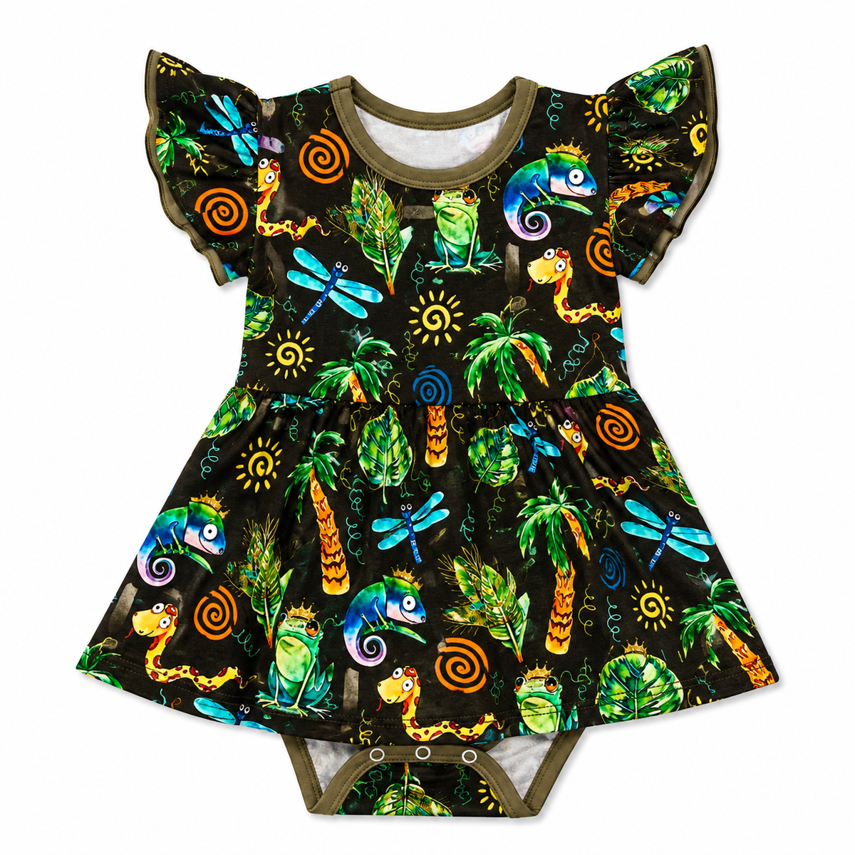 Royal Jungle Clan Bodysuit Twirl Dress