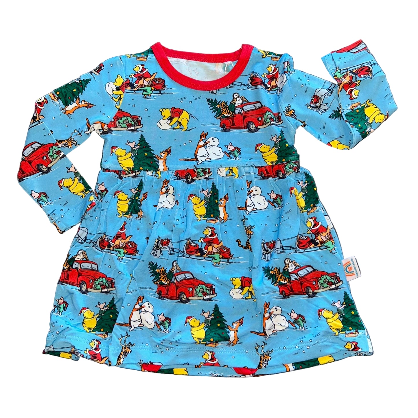 Pooh Christmas Bodysuit Twirl Dress