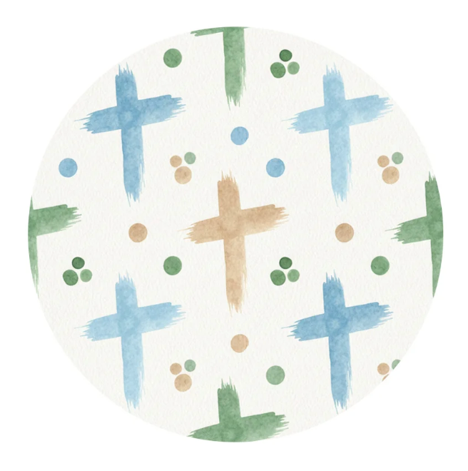 Watercolor Blue Crosses Convertible Zippy