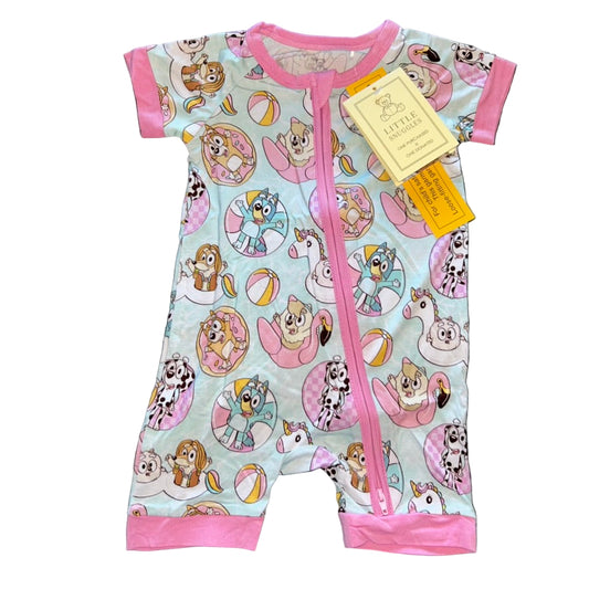 Pink Pool Pups Shorty